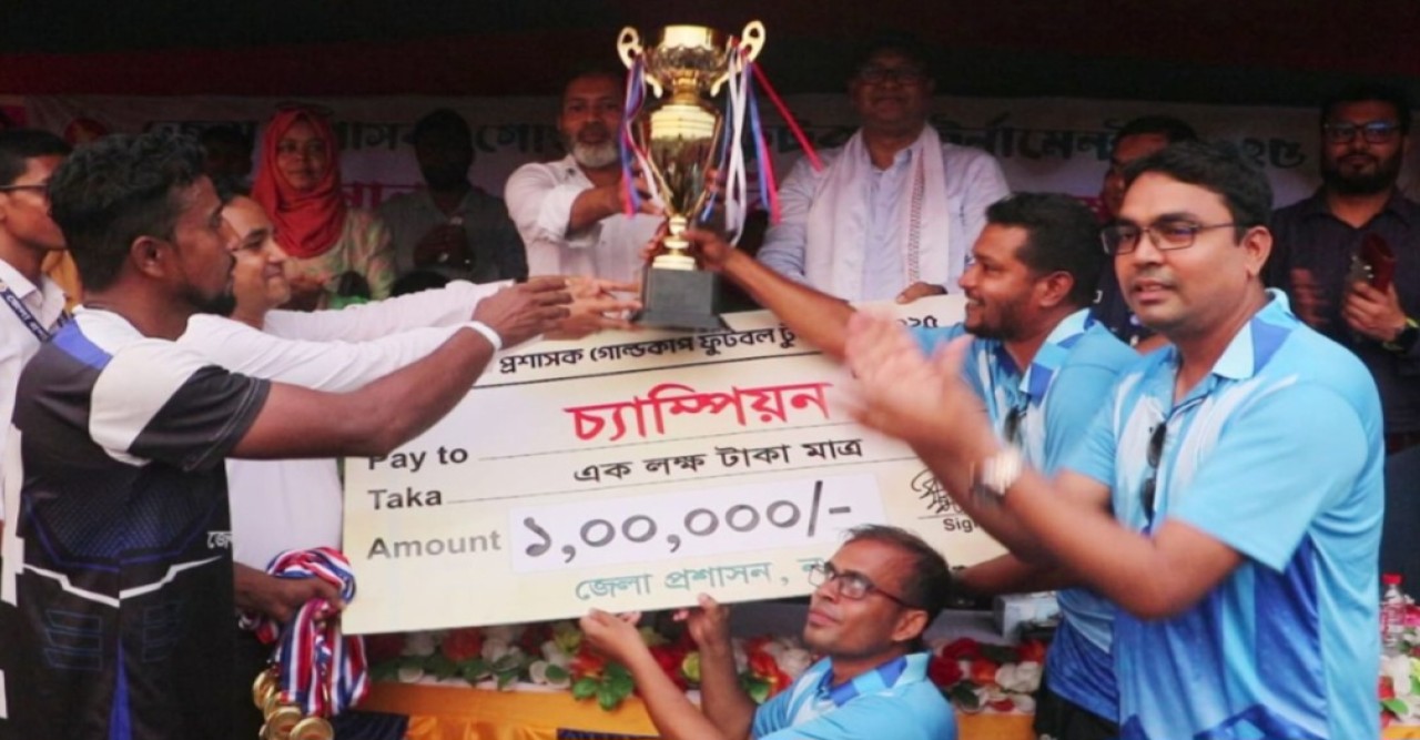 ডিসি গোল্ডকাপ ফুটবল টুর্নামেন্টে ফাইনাল খেলা অনুষ্ঠিত; ৮-৭ গোলে চ্যাম্পিয়ন মান্দা