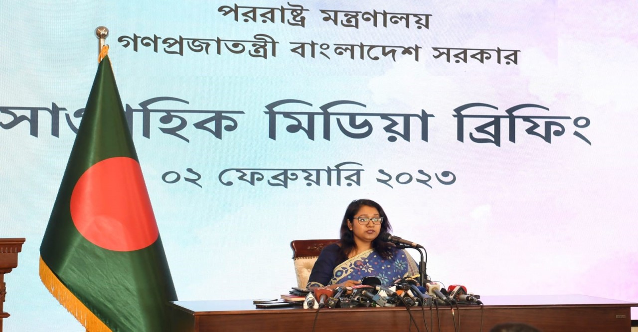 পররাষ্ট্র মন্ত্রণালয়ের সাপ্তাহিক মিডিয়া ব্রিফিংয়ে করেন জন কূটনীতি উইংয়ের মহাপরিচালক সেহেলী সাবরীন