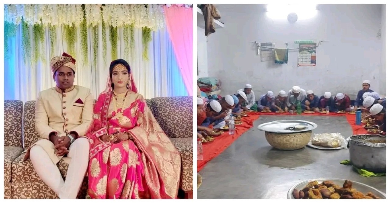 নিজের বিয়েতে এতিম শিশুদের নিয়ে ব্যতিক্রমী আয়োজন করলেন জয়পুরহাটের এ্যানি