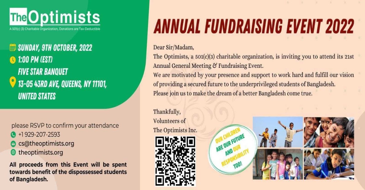 The Optimists  Annual Fundraising Event 2022 on October 9