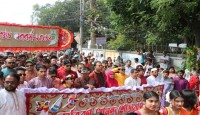 বগুড়ায় আনন্দ শোভাযাত্রা ও র‍্যালীতে বর্ষবরন উদযাপন