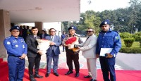 নওগাঁয় আসন্ন ত্রয়োদশ জাতীয় সংসদ নির্বাচন ও গণভোট এর প্রস্তুতি সম্পর্কে মতবিনিময় সভা