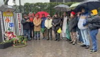 জাতিসংঘের সামনে  বৈরী আবহাওয়ায় একুশ ও আন্তর্জাতিক মাতৃভাষা দিবস উদযাপন
