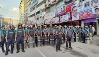 নয়াপল্টনে বিপুল পুলিশ মোতায়েন